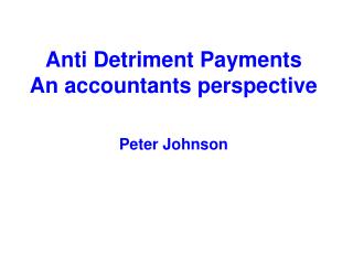 Anti Detriment Payments An accountants perspective