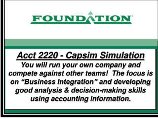 Acct 2220 - Capsim Simulation