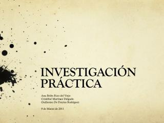 INVESTIGACIÓN PRÁCTICA