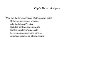 Clip 3: Three principles