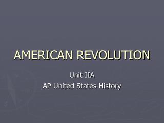 AMERICAN REVOLUTION