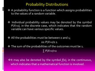 Probability Distributions