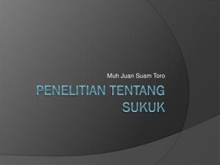 Penelitian tentang Sukuk