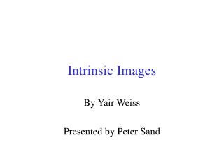 Intrinsic Images