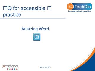ITQ for accessible IT practice