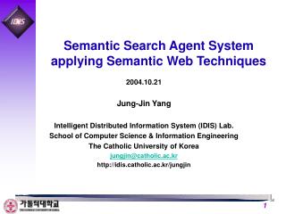 Semantic Search Agent System applying Semantic Web Techniques