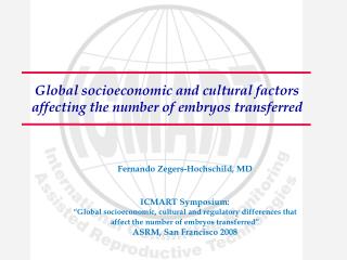 Global socioeconomic and cultural factors affecting the number of embryos transferred