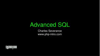 Advanced SQL