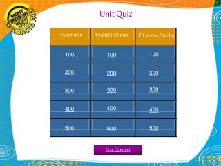 Unit Quiz