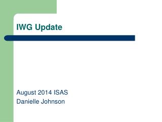 IWG Update