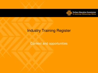 Industry Training Register