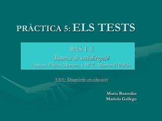 PRÀCTICA 5: ELS TESTS