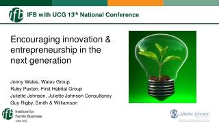 IFB with UCG 13 th National Conference