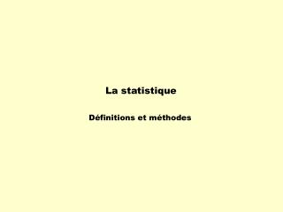 La statistique