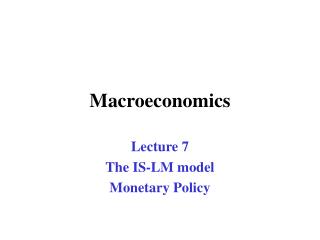 Macroeconomics