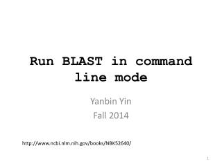 Run BLAST in command line mode