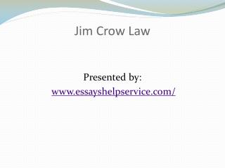 Jim Crow Law