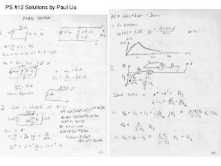 PS #12 Solutions by Paul Liu