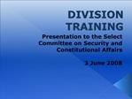 DIVISION TRAINING