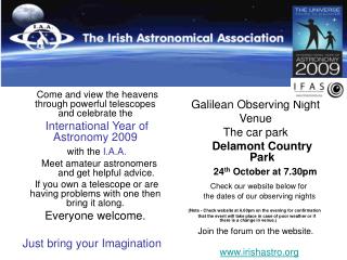 Come and view the heavens through powerful telescopes and celebrate the