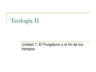 Teología II