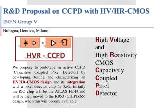 H igh V oltage and High R esistivity CMOS C apacively C oupled P ixel D etector