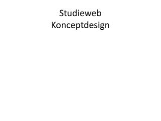 Studieweb Konceptdesign