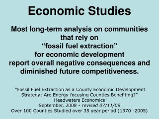 Economic Studies