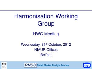 Harmonisation Working Group