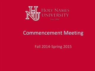 Commencement Meeting