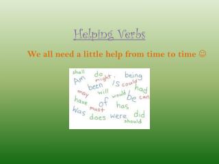 Helping Verbs