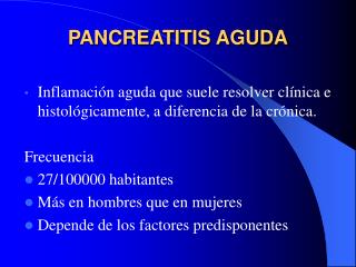 PANCREATITIS AGUDA