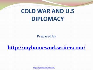 Cold War and the US Diplomacy