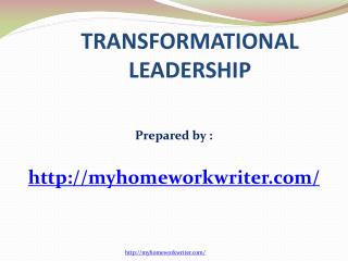 Transformational Leadership