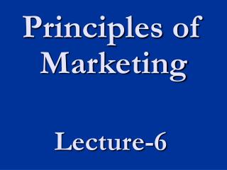 Principles of Marketing