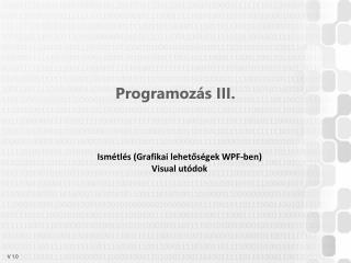 Programozás III.