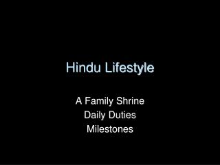 Hindu Lifestyle