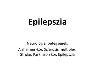 Epilepszia