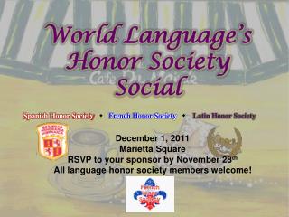 World Language’s Honor Society Social
