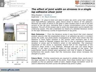 The effect of joint width on stresses in a single lap adhesive shear joint