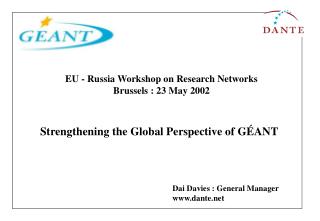 Strengthening the Global Perspective of GÉANT