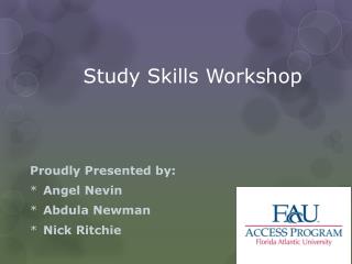 Study Skills Workshop