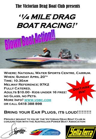 ‘¼ MILE DRAG BOAT RACING!’