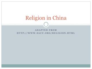 Religion in China