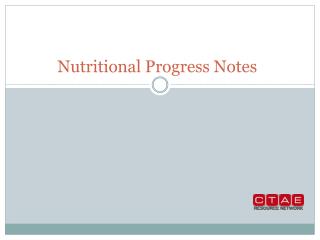 Nutritional Progress Notes