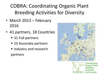 COBRA: Coordinating Organic Plant Breeding Activities for Diversity