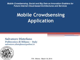 Mobile Crowdsensing Application