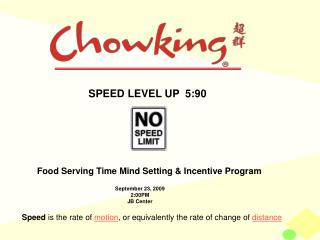 Food Serving Time Mind Setting &amp; Incentive Program