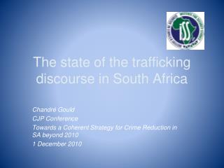 The state of the trafficking discourse in South Africa