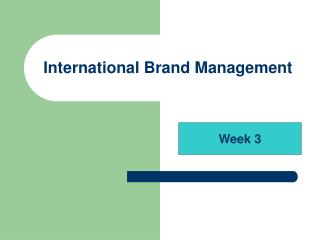 International Brand Management